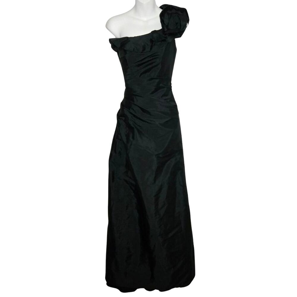 Vintage Mori Lee Angelina Faccenda One Shoulder Ruffle A-Line Formal Gown Size 6